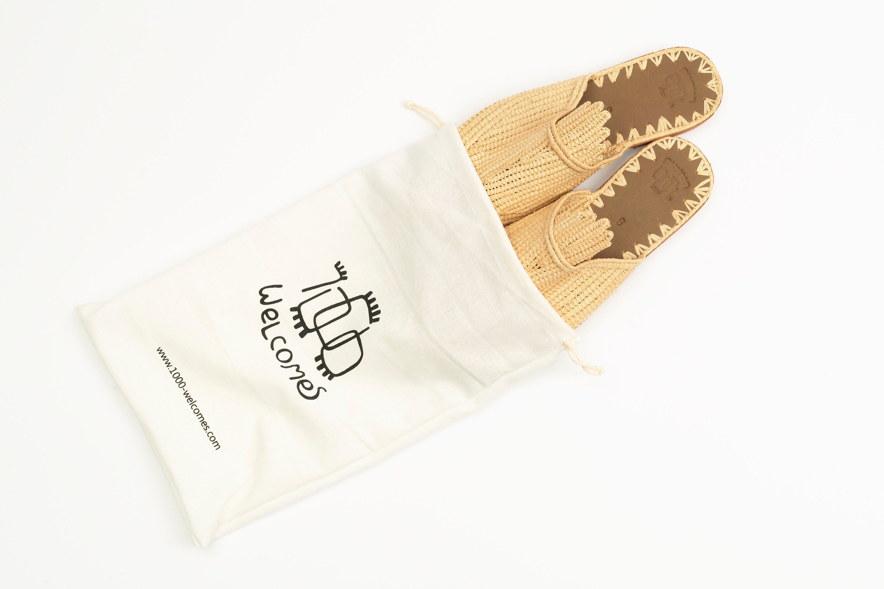 Handmade Raffia Slippers, Summer Woven Raffia Sandals, Natural Slip-On Shoes