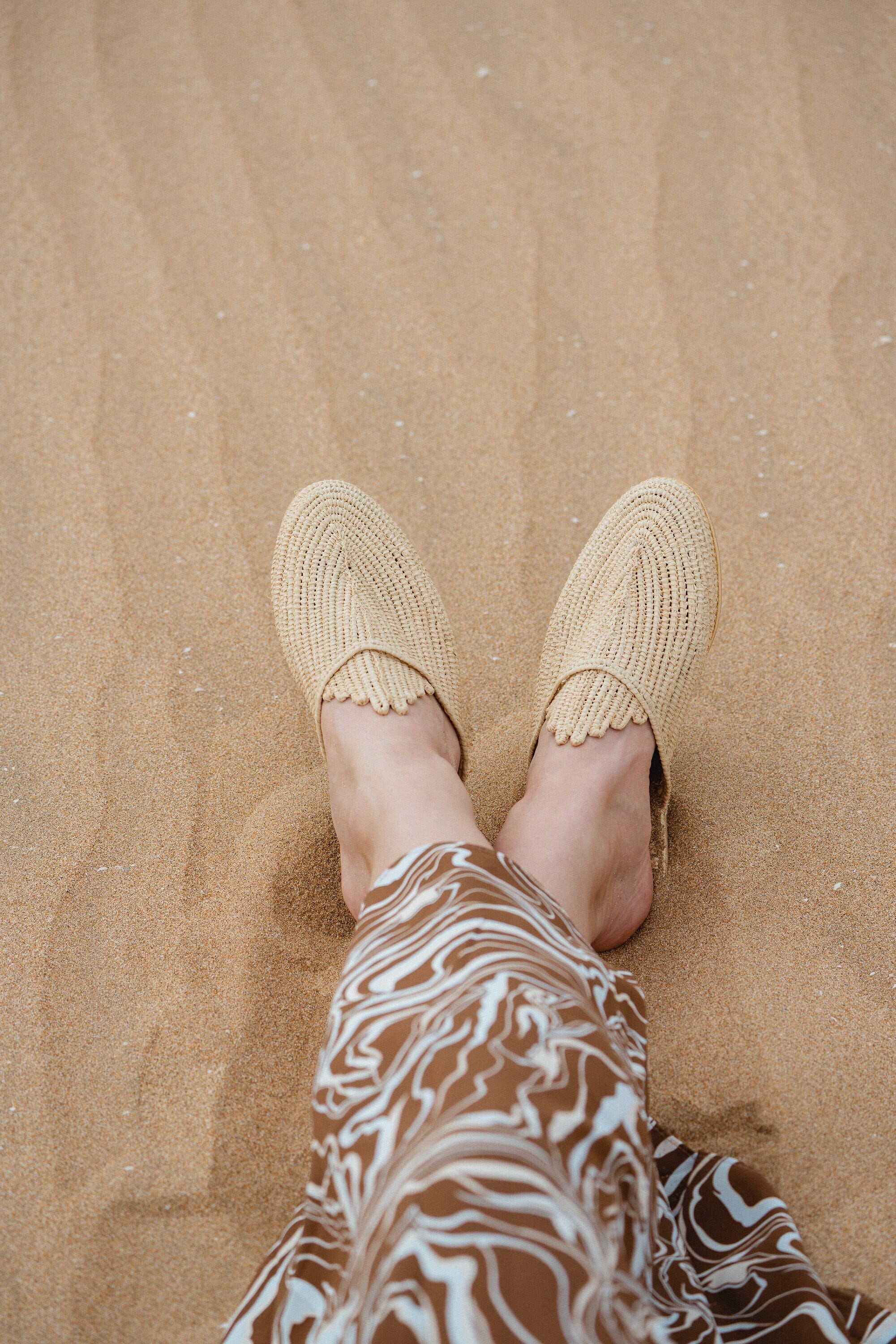 Handmade Raffia Sandals – Woven Straw Ballet Flats