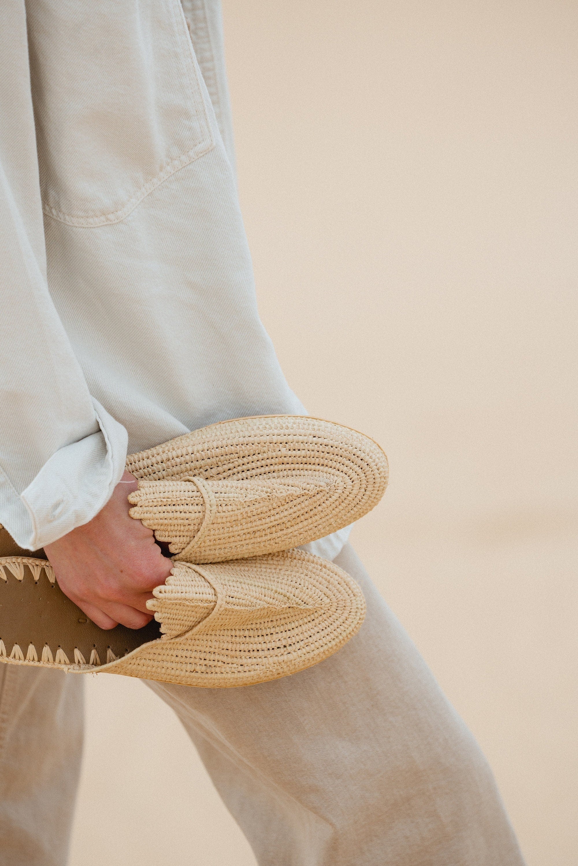 Handmade Raffia Sandals – Woven Straw Ballet Flats