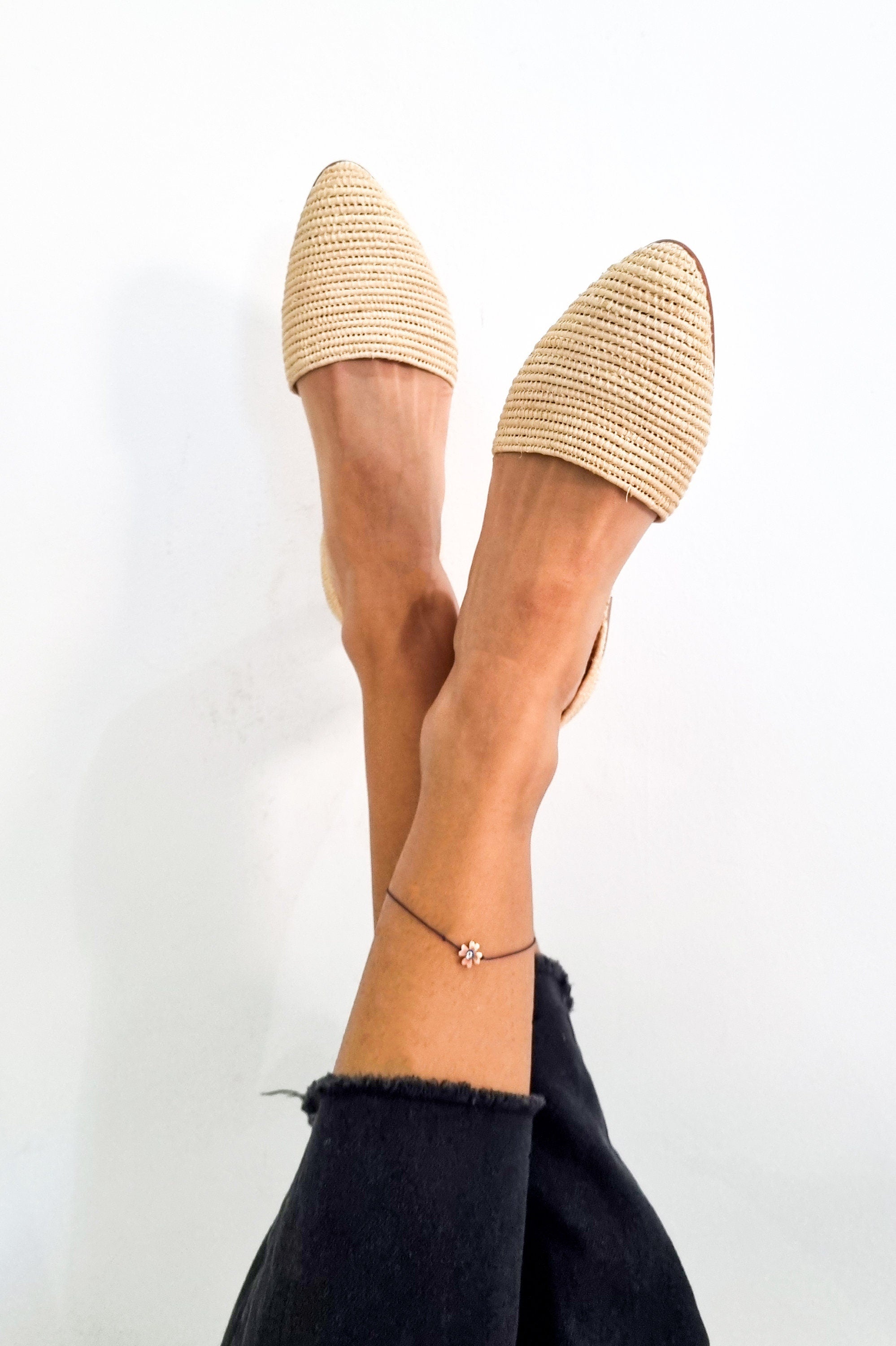 Handmade Raffia Mules: Summer Flats