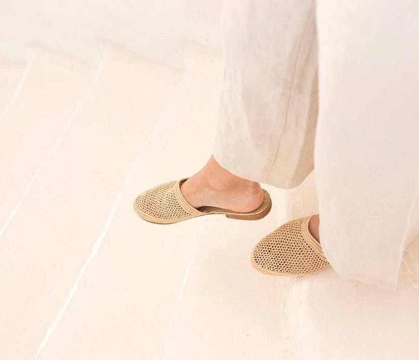 Handmade Raffia Sandals: Moroccan Summer Beach Shoes