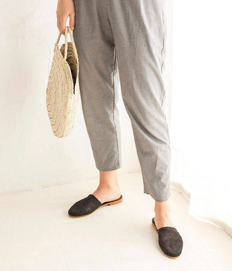 Handmade Raffia Sandals: Moroccan Summer Beach Shoes