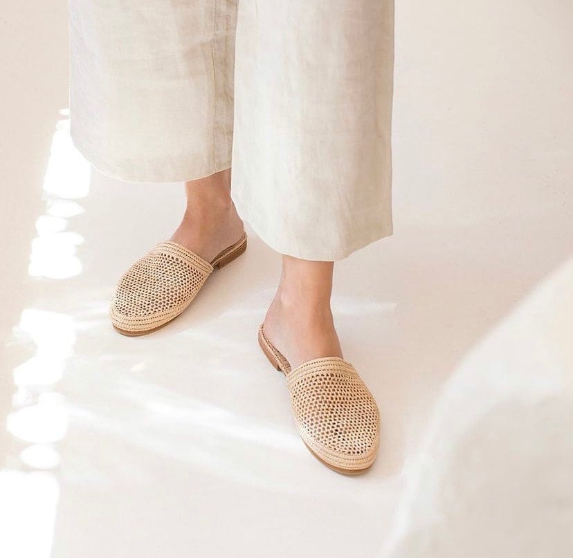 Handmade Raffia Sandals: Moroccan Summer Beach Shoes