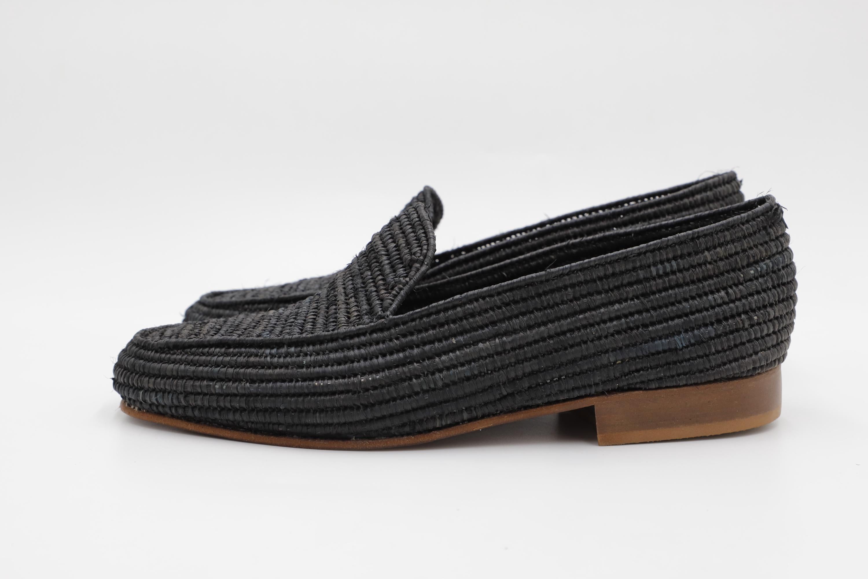 Men's Handmade Raffia Loafers, Woven Wedding Shoes, Lightweight Summer Slip-Ons