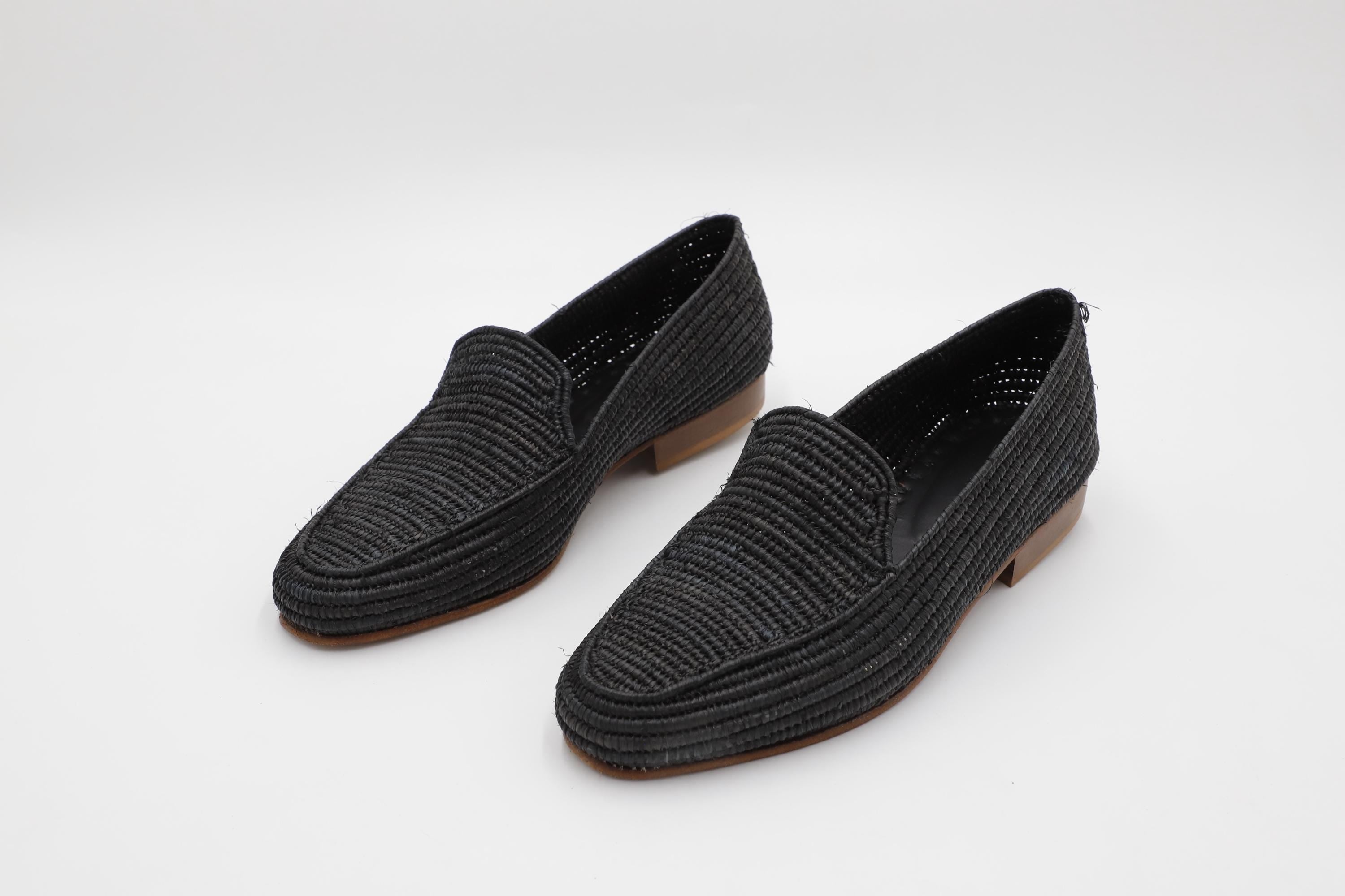 Men's Handmade Raffia Loafers, Woven Wedding Shoes, Lightweight Summer Slip-Ons