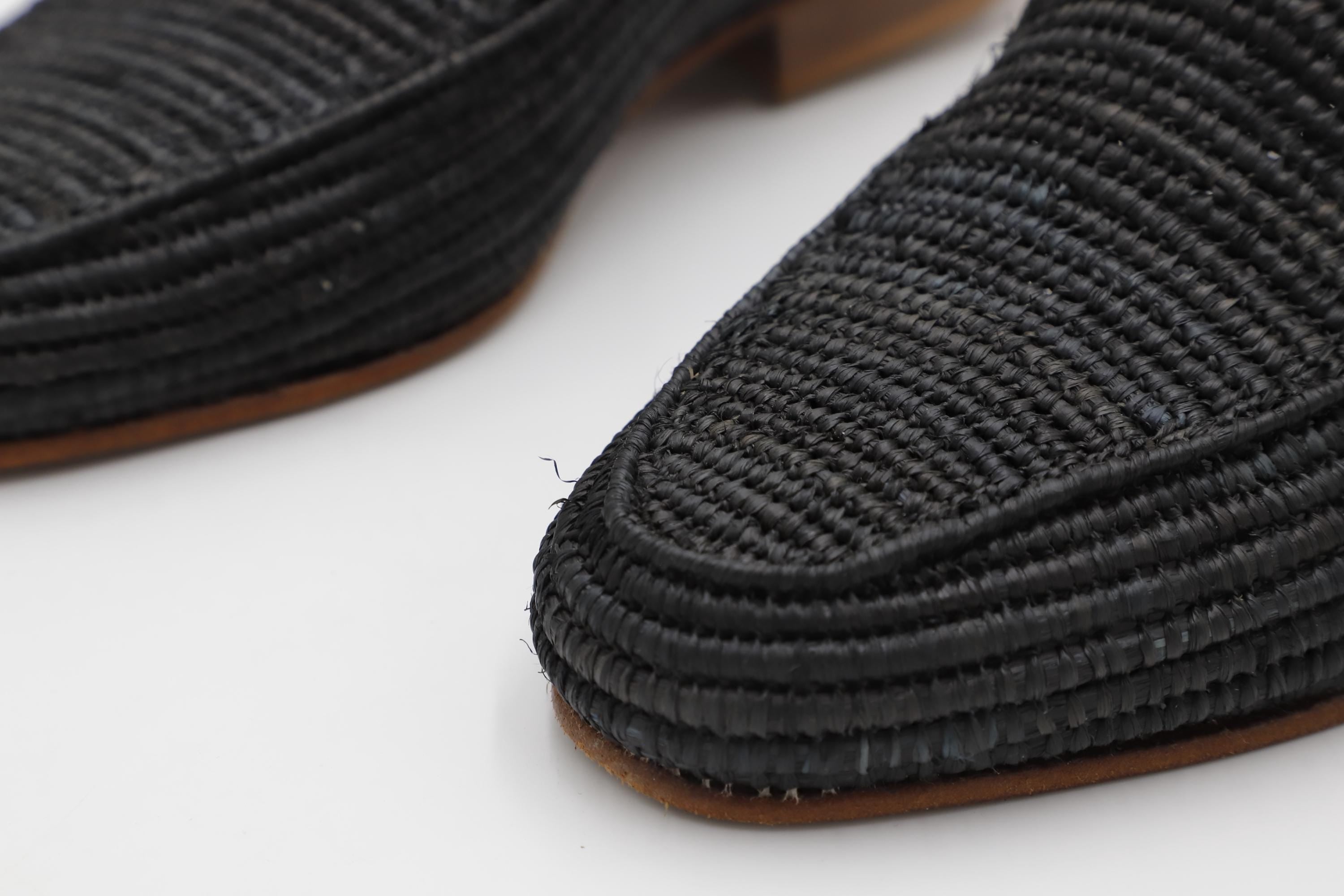 Men's Handmade Raffia Loafers, Woven Wedding Shoes, Lightweight Summer Slip-Ons
