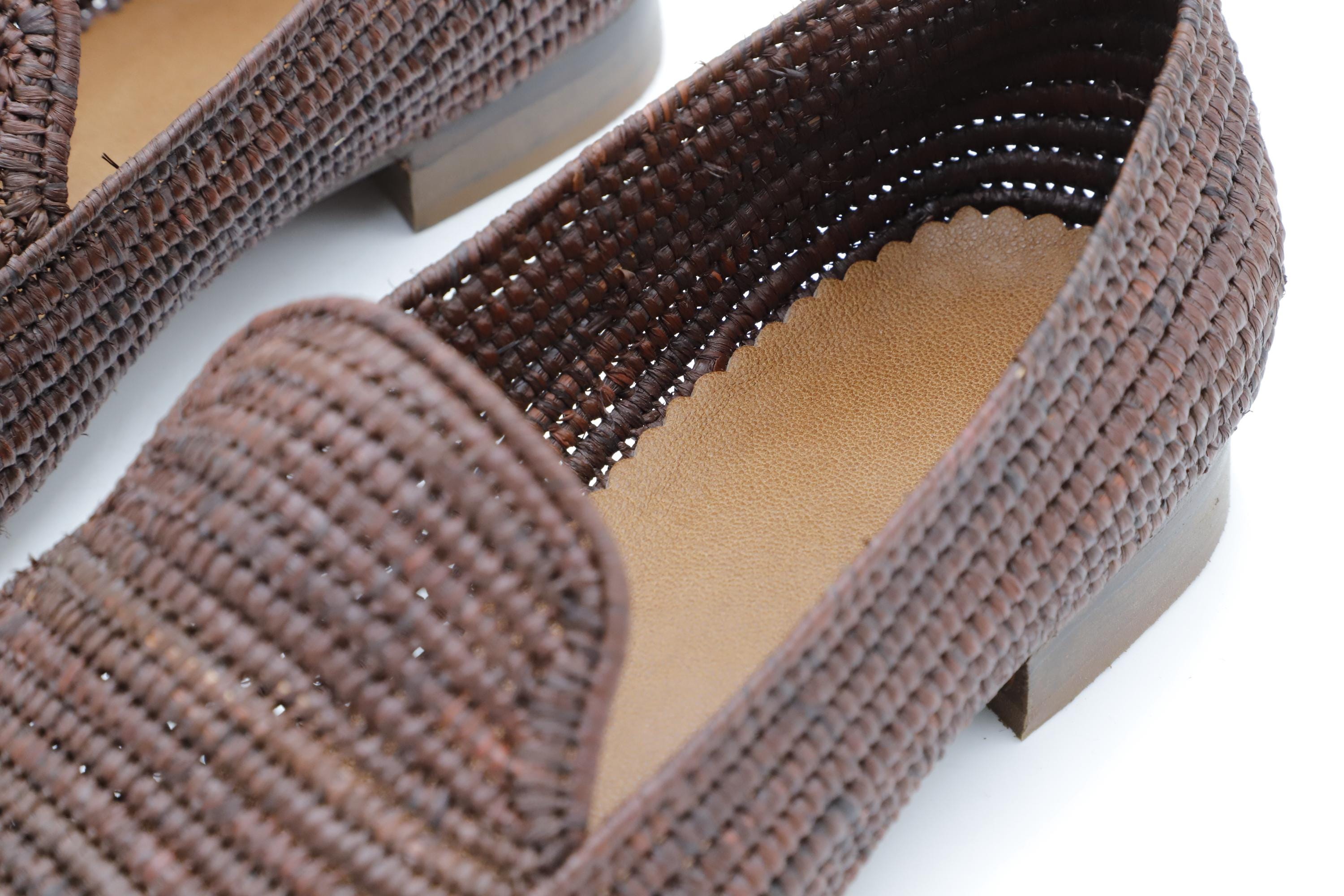 Men's Handmade Raffia Loafers, Woven Wedding Shoes, Lightweight Summer Slip-Ons