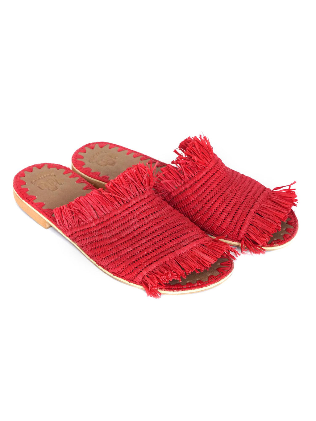 Handmade Raffia Sandals, Woven Flat Sandals, Open-Toe Ankle Strap Sandals, Natural Raffia Loafers
