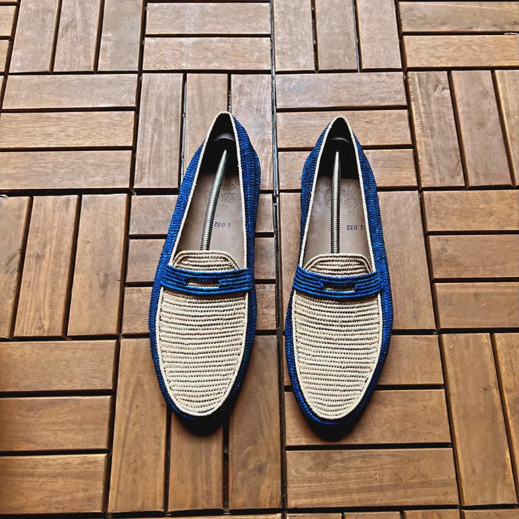 Men's Handmade Raffia Slip-On Shoes - Lightweight Loafers for Summer | Natural Fiber Eco-Friendly Men's Footwear