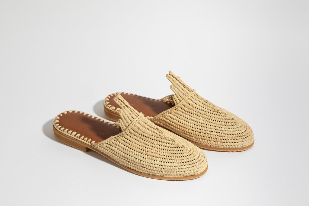 Handmade Raffia Sandals – Woven Straw Ballet Flats