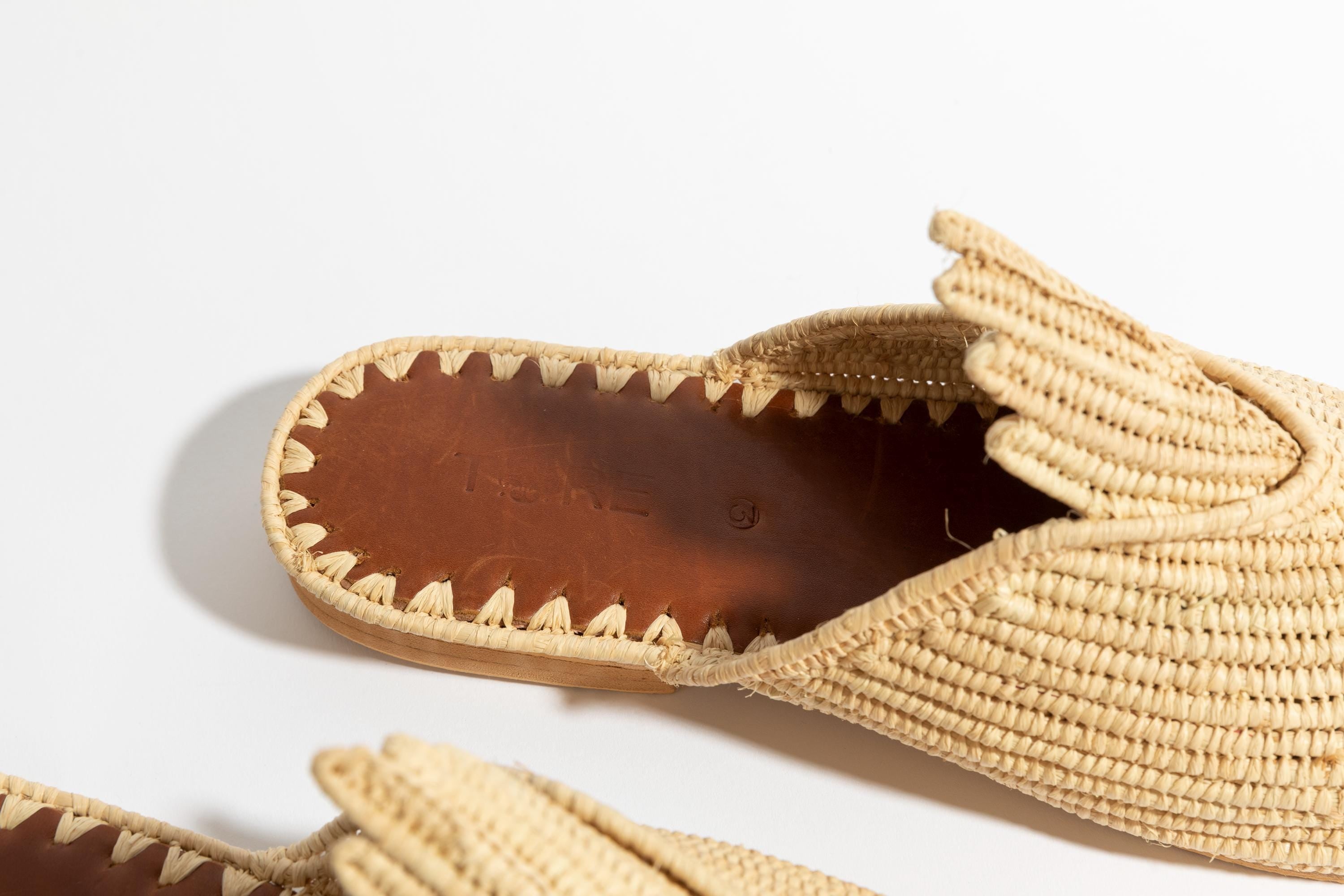 Handmade Raffia Sandals – Woven Straw Ballet Flats
