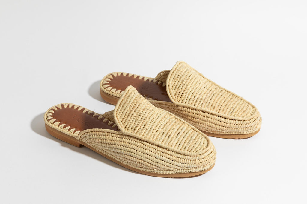 Men's Woven Raffia Sandals, Handmade Raffia Loafers, Summer Beach Slip-On Shoes, Casual Boho Mules, Breathable Clogs, Gift for Him