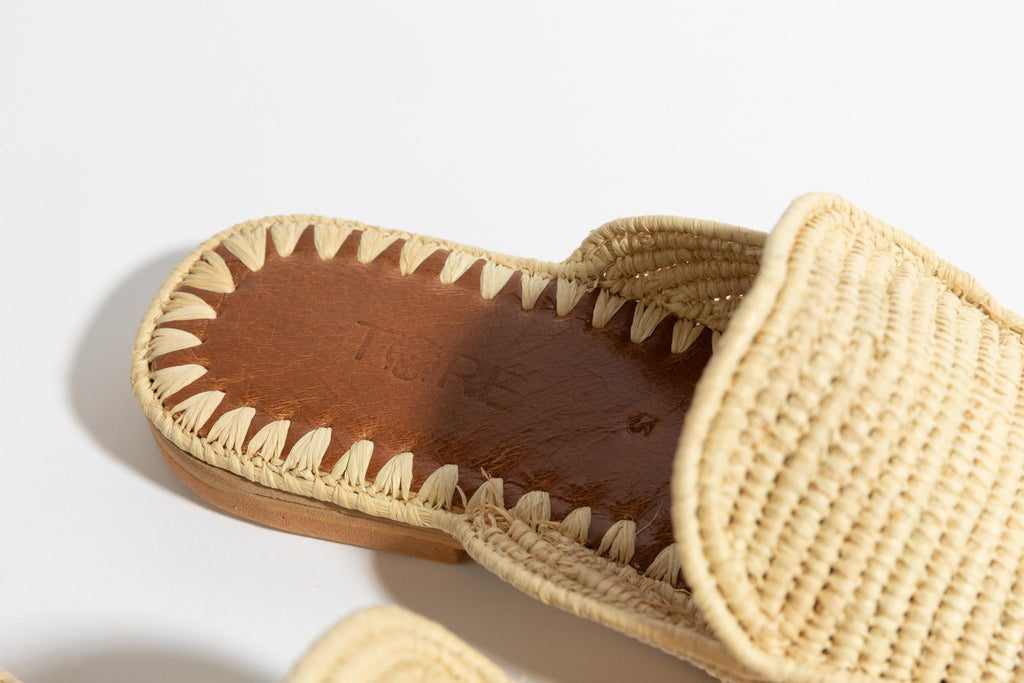 Men's Handmade Raffia Sandals, Black Woven Straw Mules, Luxury Resort Loafers, Natural Raffia Slip-On Shoes, Gift for Him