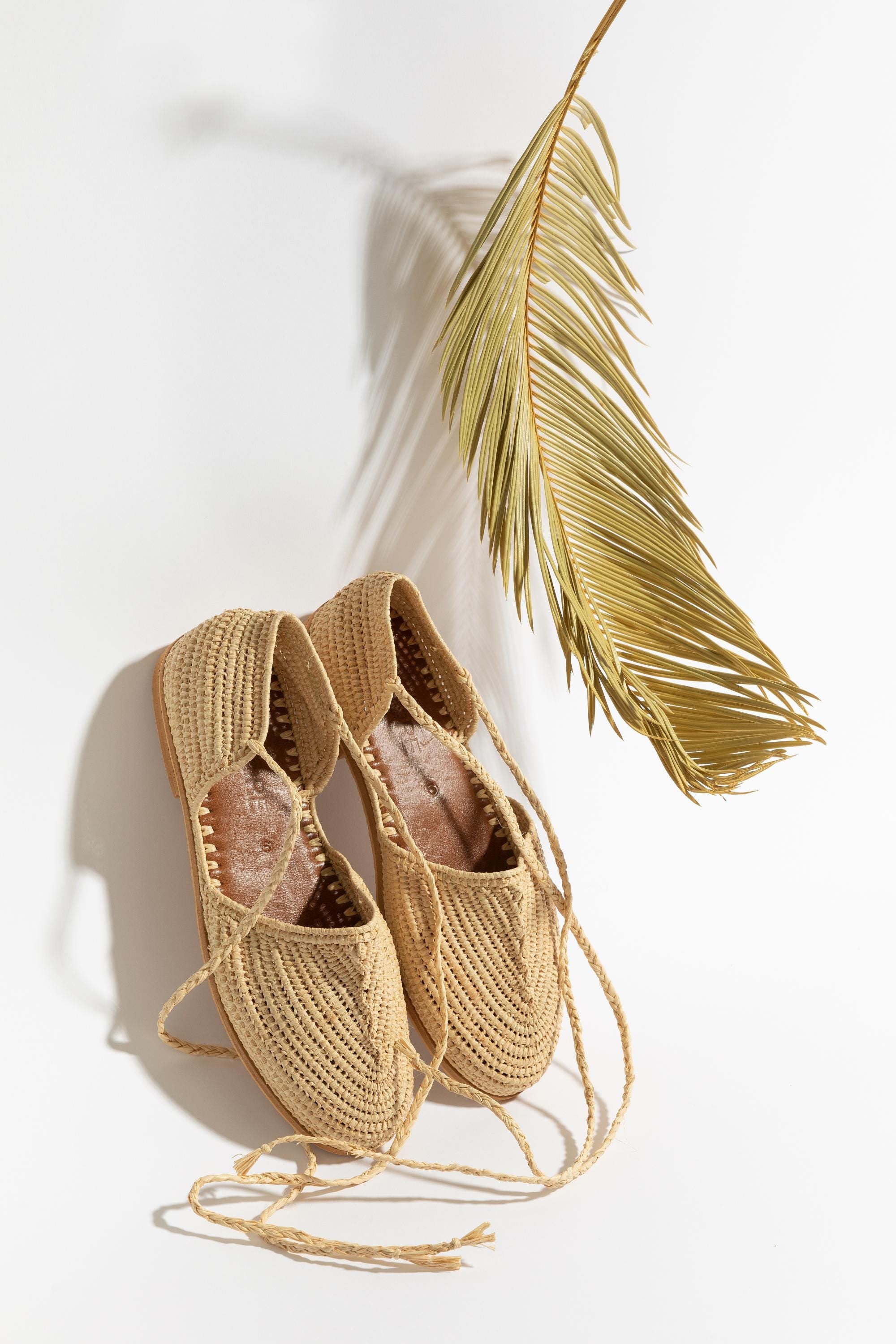 Handmade Raffia Sandals, Ankle Strap Flats, Woven Espadrilles, Boho Summer Shoes, Beach Wedding Sandals