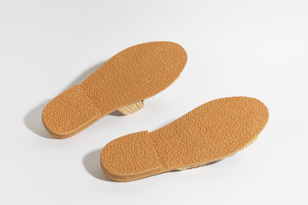 Handmade Raffia Sandals, Woven Open-Toe Summer Slippers, Boho Beach Flats, Natural Straw Shoes, Artisan Ballet Flats