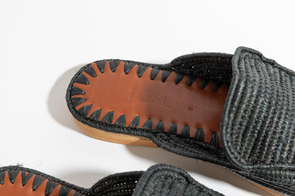 Men's Woven Raffia Sandals, Handmade Raffia Loafers, Summer Beach Slip-On Shoes, Casual Boho Mules, Breathable Clogs, Gift for Him