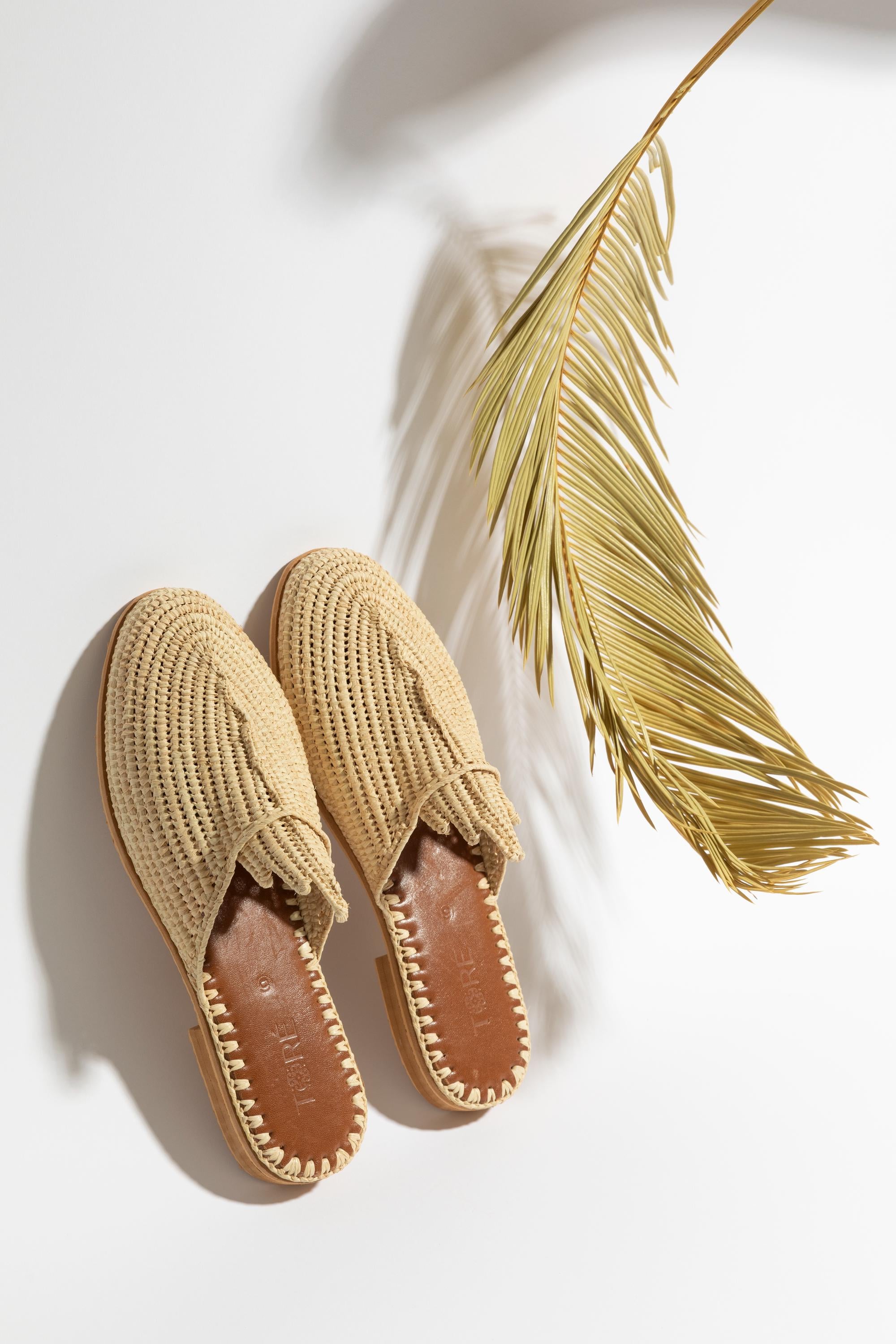 Handmade Raffia Sandals – Woven Straw Ballet Flats