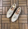 Suede Tassel Loafers – Handcrafted Leather Slip-Ons, Unisex Moccasins