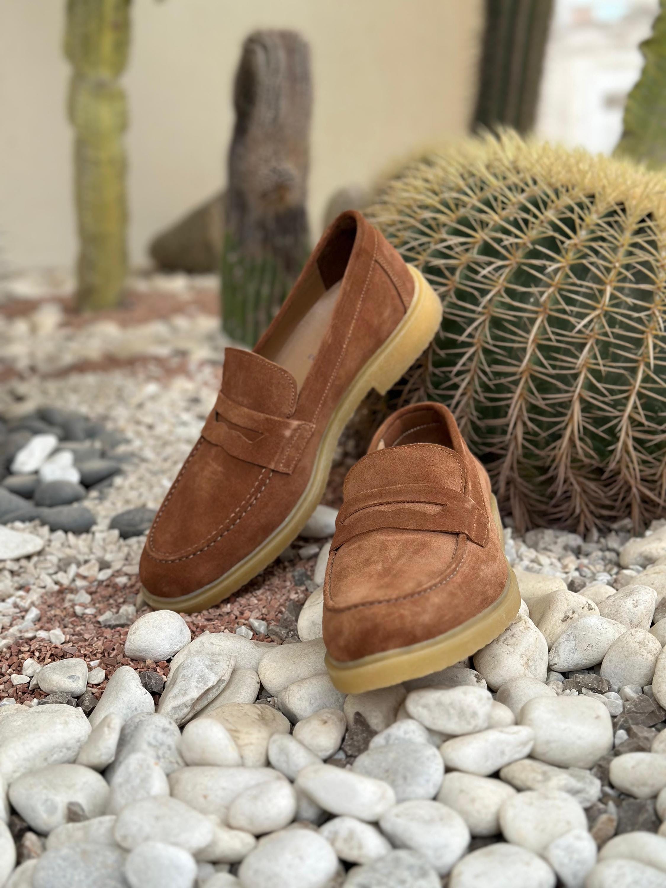Men's Suede Loafers | Italian Style Slip-On Driving Shoes, Summer Footwear