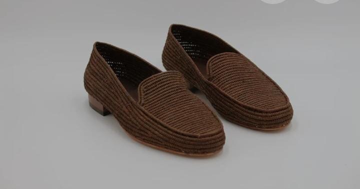 Men's Handmade Raffia Shoes, Natural Woven Slippers, Comfortable Slip-On Summer Loafers