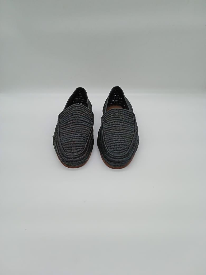 Men's Handmade Raffia Shoes, Natural Woven Slippers, Comfortable Slip-On Summer Loafers